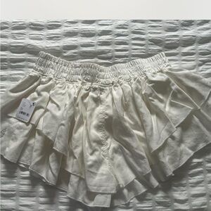 FP Movement by Free People Layered White Athletic Shorts